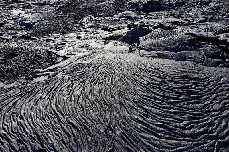 Knitted lava or pahoehoe lava