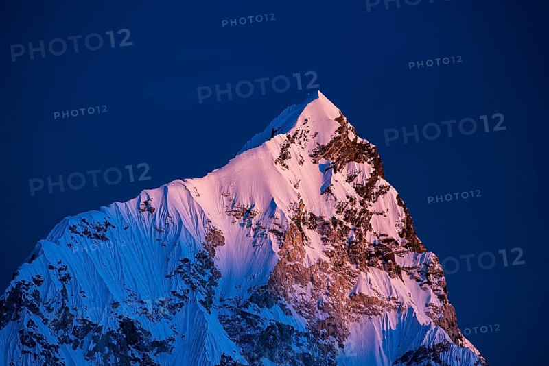 View from Kala Patthar in the evening light on Nuptse west flank