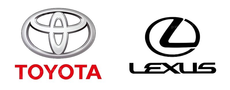 Logo of the car brand Toyota and Lexus