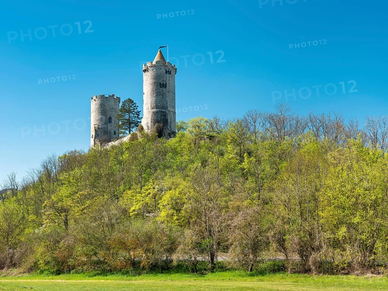 Castle ruin Saaleck in spring
