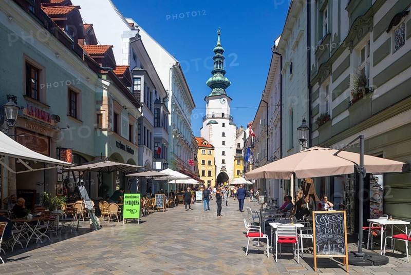 Pedestrian zone in Michalska Street with Michaeler Gate