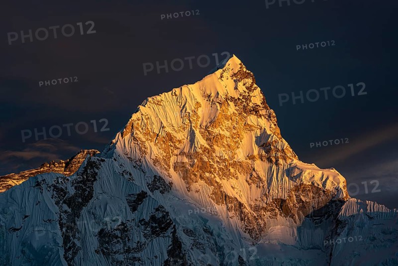 View from Kala Patthar in the evening light on Nuptse west flank