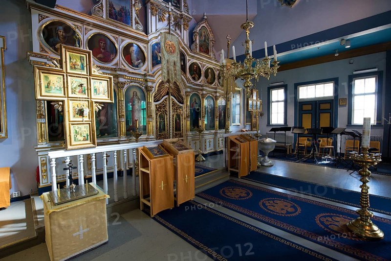 Iconostasis in the Orthodox Wooden Church of St. Nicholas