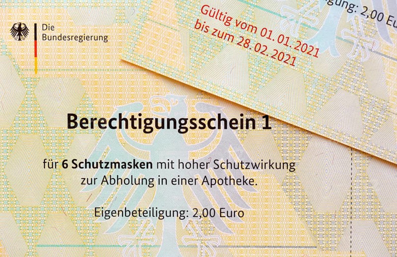 Authorization certificates for FFP-2 masks
