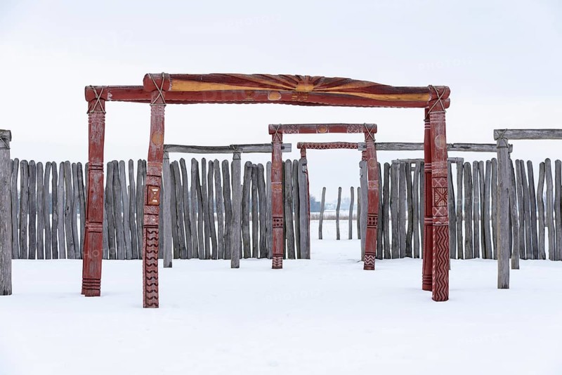 Snow-covered ring sanctuary
