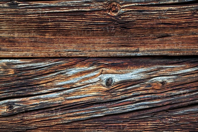 Weathered wood with knotholes