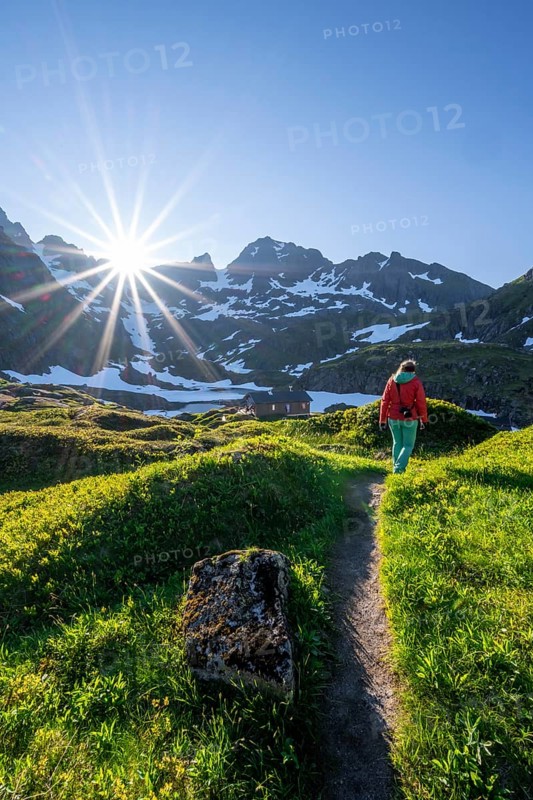 Young woman hiking