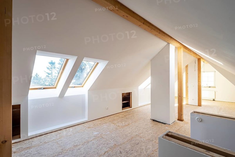 Conversion of an attic into a spacious living area