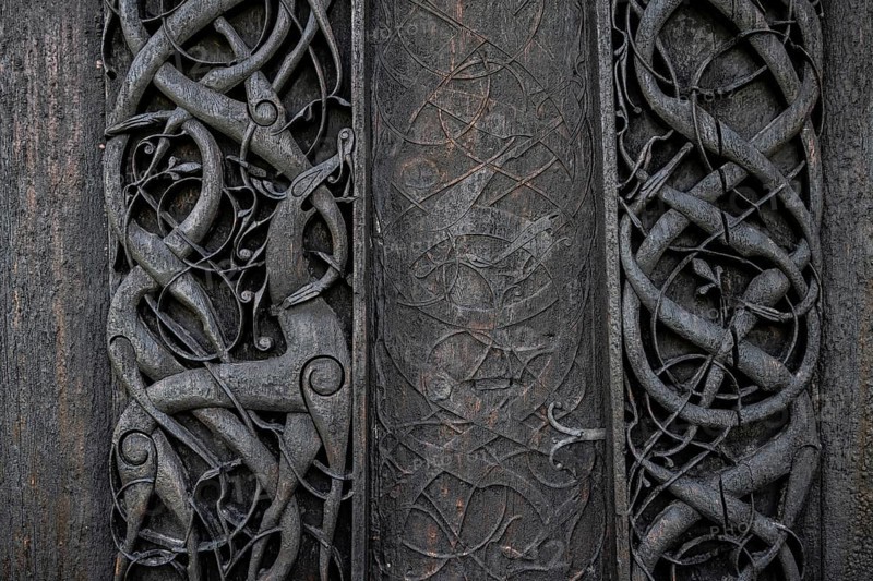 Artfully carved north portal