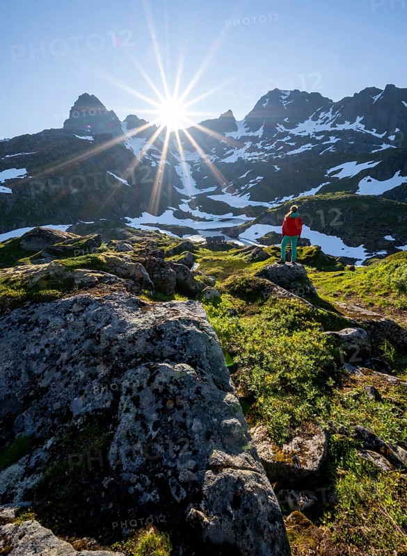 Young woman in the mountains