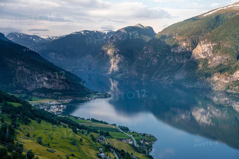 Mountains reflected in the water