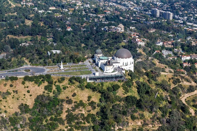 Griffith Observatory California building observatory aerial photo aerial in Los Angeles
