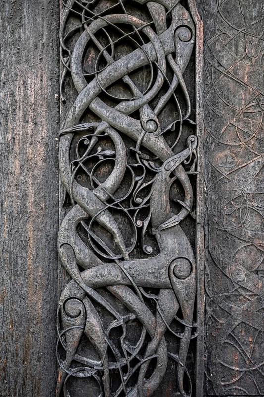 Artfully carved north portal