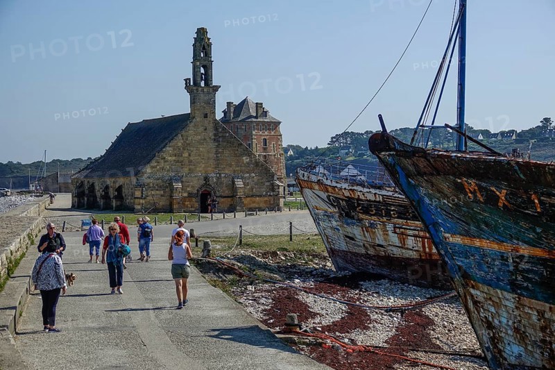 Port of Camaret-sur-Mer with chapel Notre-Dame-de-Rocamadour