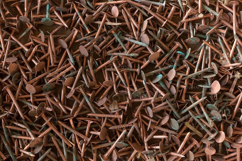 Rusty copper nails