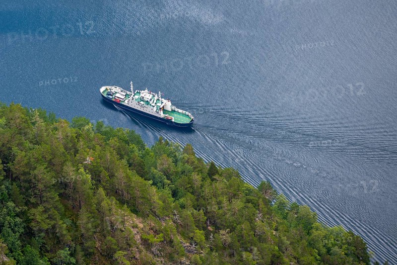 Car ferry in Naeroyfjord