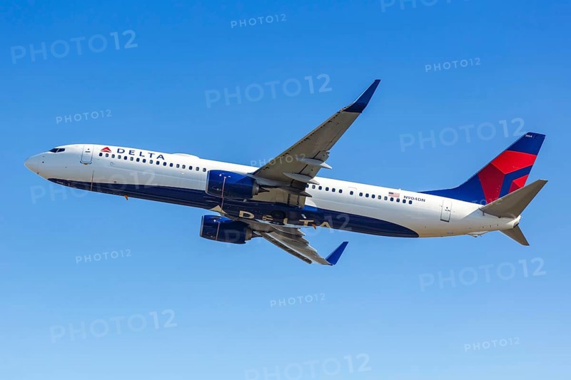 A Delta Air Lines Boeing 737-900ER aircraft with registration N904DN takes off from Atlanta Airport