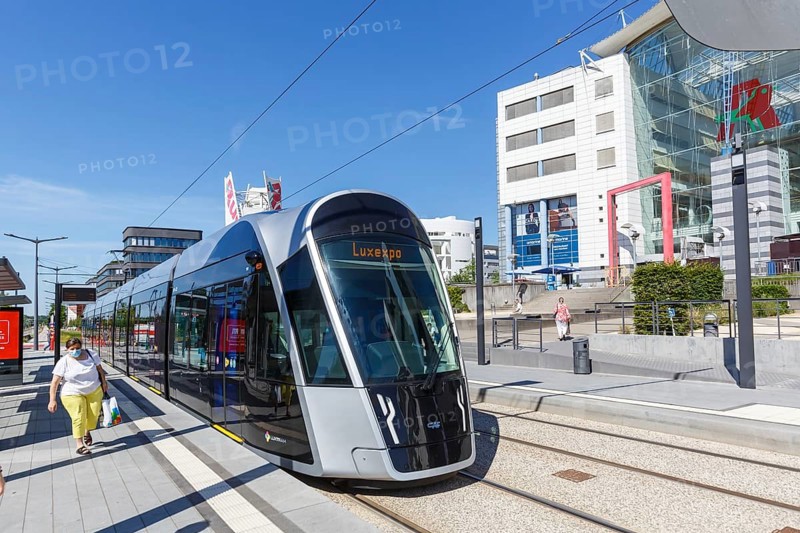 Tram Luxtram tramway tramway local transport stop Alphonse Weicker