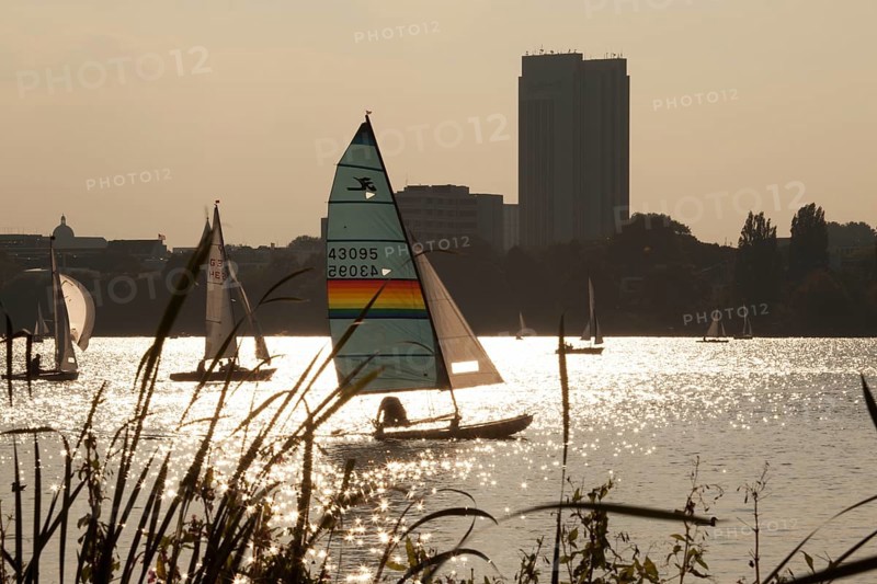 Sailboats on the Alster