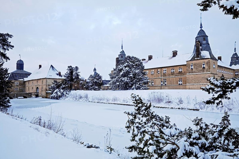 Westerwinkel moated castle in winter