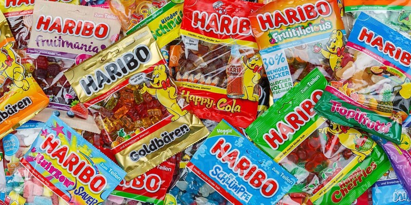 Haribo gummy bears different varieties wallpaper