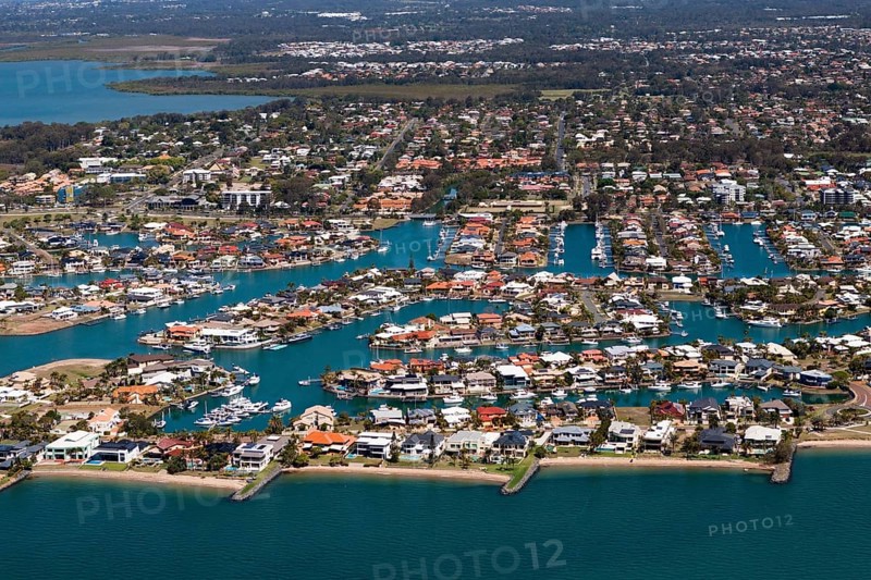 Aerial view of Raby Bay