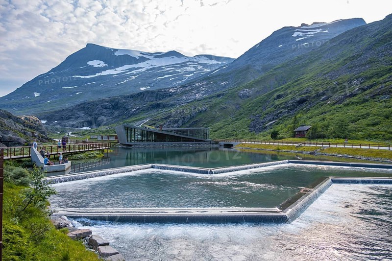 Trollstigen Kafe and Stigfossen River