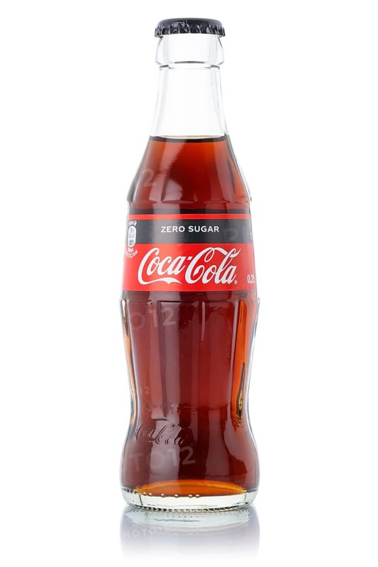 Coca Cola Coca-Cola Coke Zero Sugar lemonade soft drink beverage bottle cutout on white background
