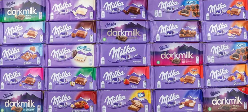Milka chocolates different varieties wallpaper
