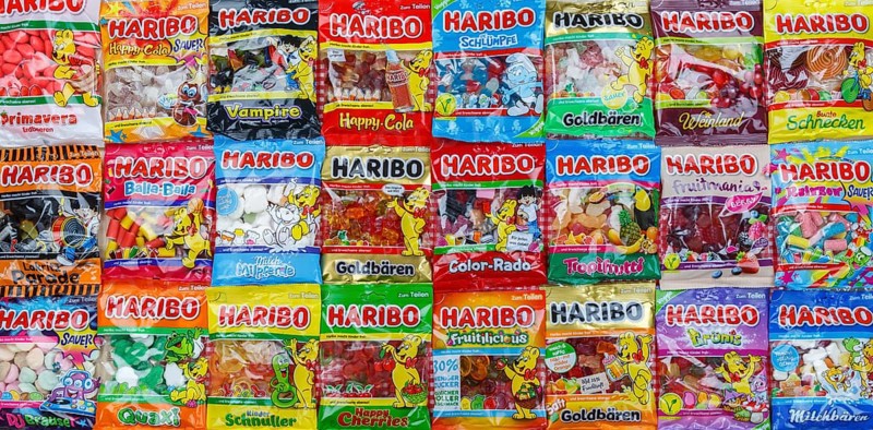 Haribo gummy bears different varieties wallpaper