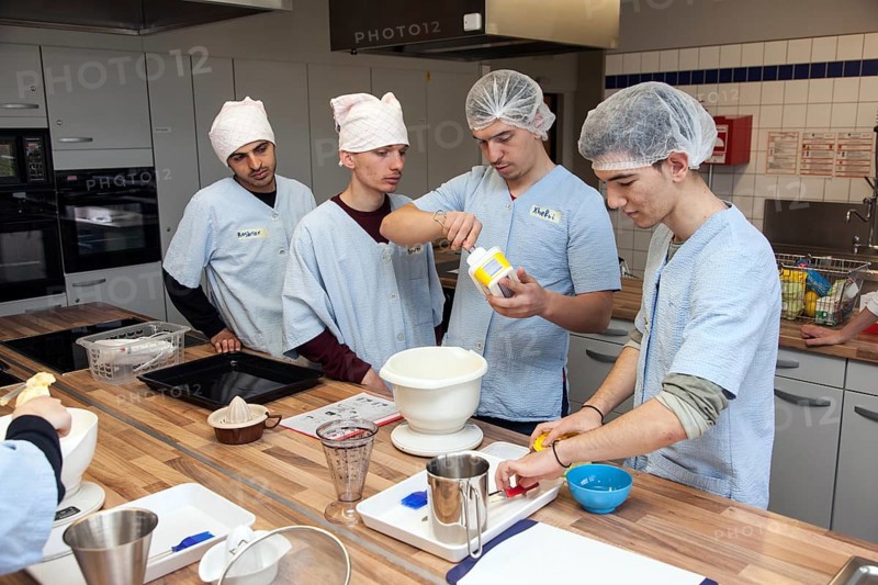 Baking in practical lessons in home economics