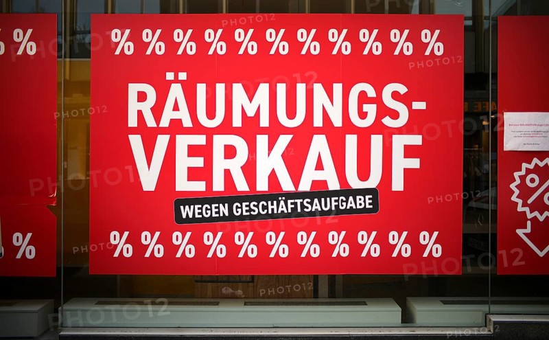 Clearance sale due to closure of business