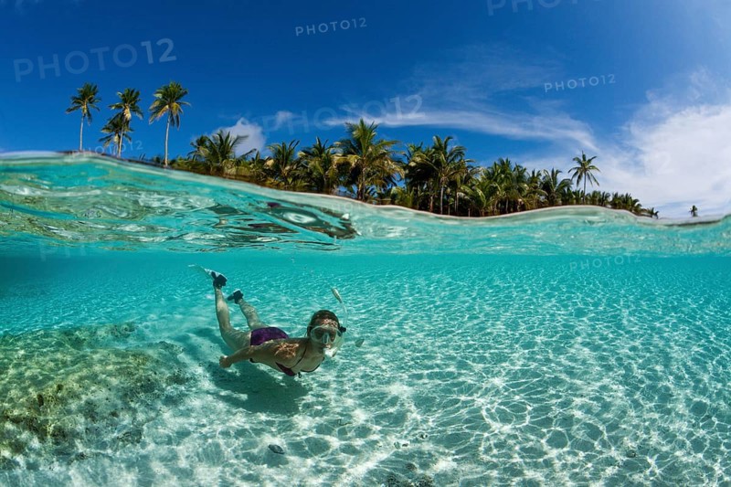 Snorkeling in front of Palm Island