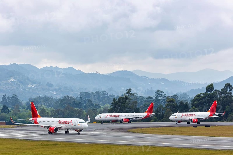 Airbus aircraft of Avianca at Medellin Rionegro Airport