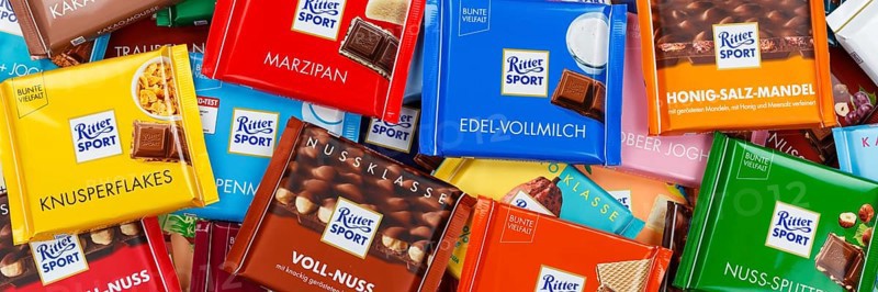 Ritter Sport chocolates different varieties wallpaper