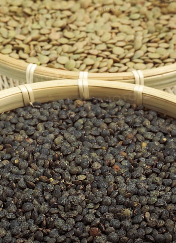French lentils called Puy lentils and St. flour lentils