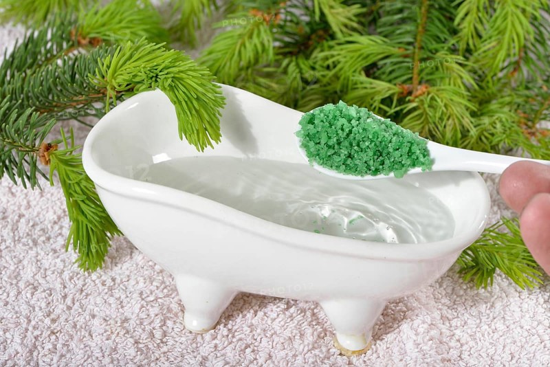 Bath additive spruce tips