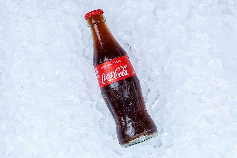 Coca Cola Coca-Cola Lemonade Soft Drink Bottle Ice Ice Cube