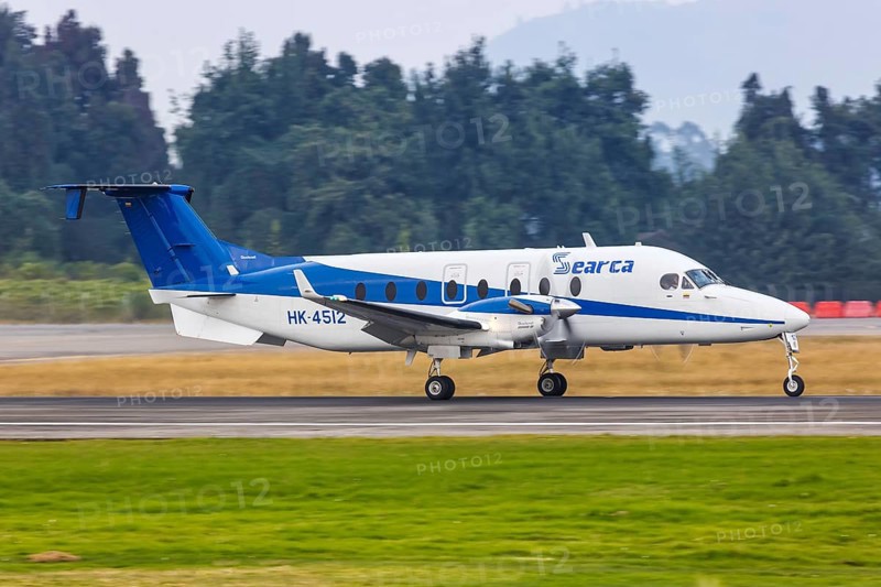 A Searca Beech1900D aircraft with registration HK-4512 at Bogota Airport