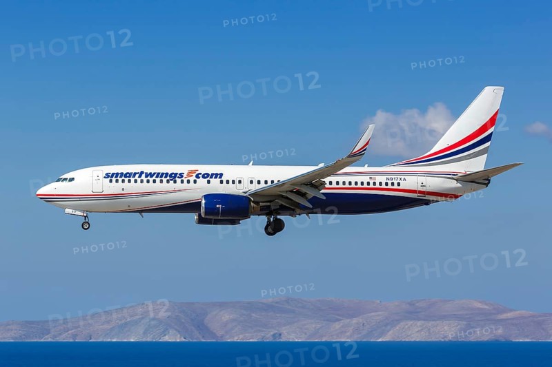 A Smartwings Boeing 737-800 with registration number N917XA at Heraklion Airport