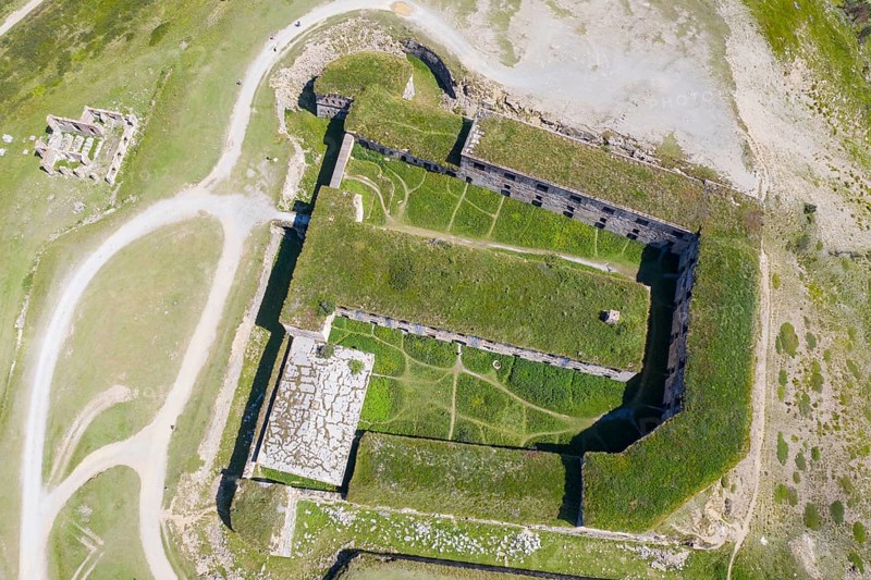 Aerial view Fort Central at an altitude of 1926 meters