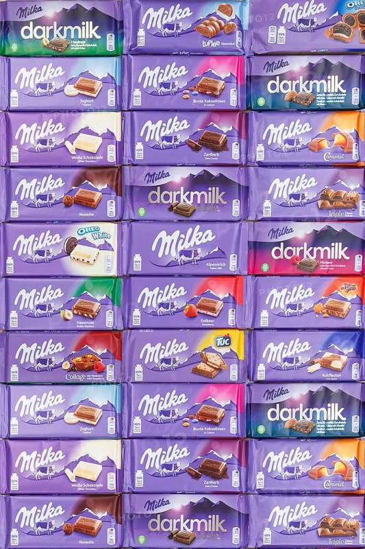 Milka chocolates different varieties wallpaper