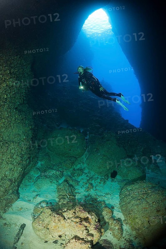 Diver in Bat Caves