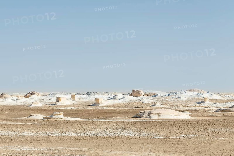 View over the white desert