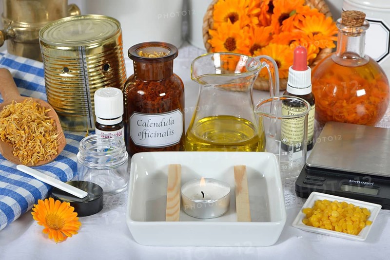 Production Calendula ointment