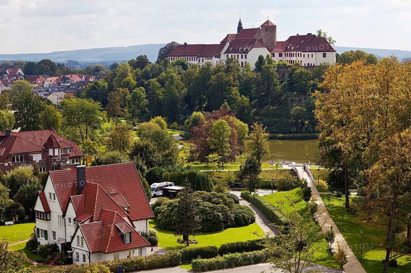 Iburg Castle above the town