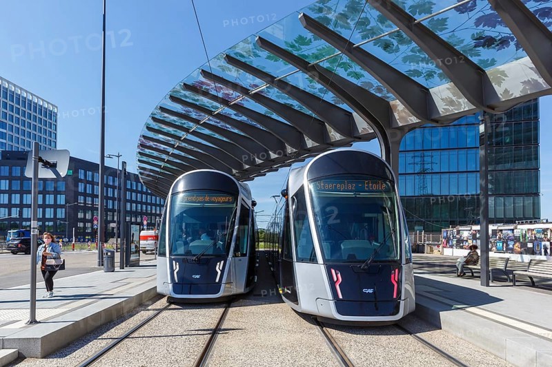 Tramway Luxtram tramway tramway public transport stop Luxexpo in Luxembourg