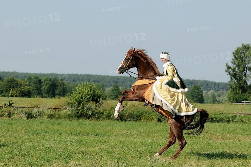 Rider with historical dress