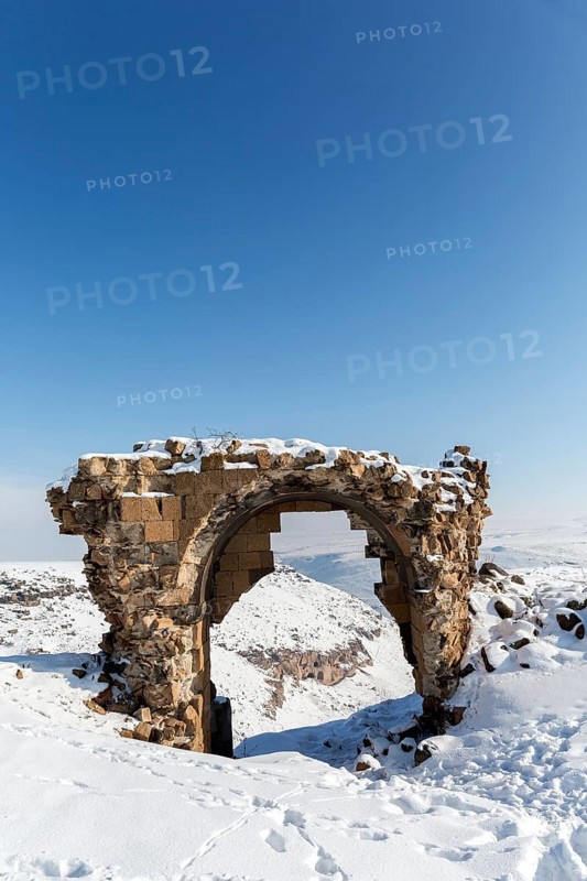 Bagsekisi Gate in Ani is a ruined medieval Armenian town