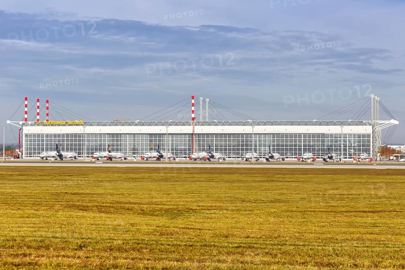 Parked Lufthansa Aircraft Coronavirus Corona Virus COVID-19 at Munich Airport